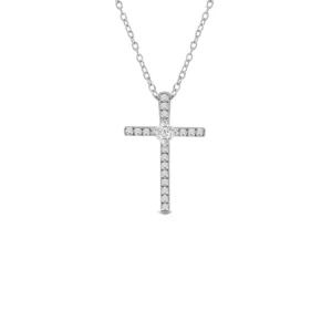 Kite Set Princess Lab Created Diamond Cross Pendant