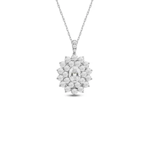Flower Cluster Diamond Pendant