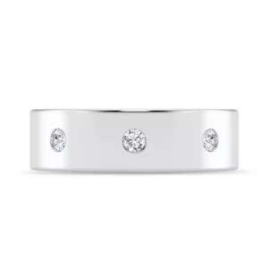 Men's Low Dome Flush Set Diamond Band