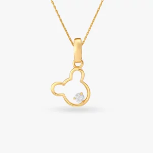 Cute Teddy Bear Diamond Pendant for Kids