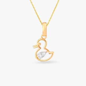 Little Duckling Diamond Pendant for Kids
