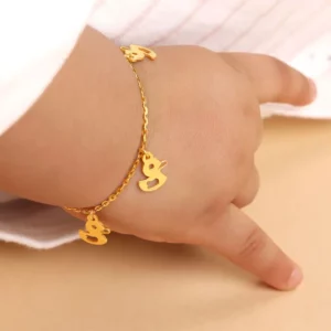 Cute Duck Gold Bracelet For Kids