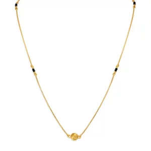 Classic Gold Chain with Black Beads for Kids