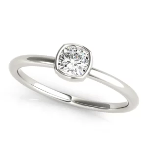Cushion Bezel Stackable Ring