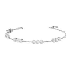 Three Bezel Station Bracelet