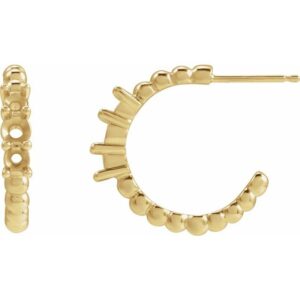 Accented Beaded Hoop Earrings