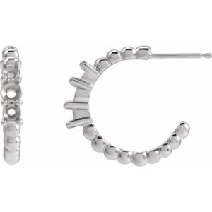 Accented Beaded Hoop Earrings