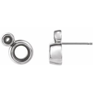 Accented Bezel-Set Earrings