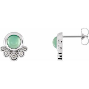 Accented Cabochon Earrings