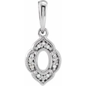 Accented Clover Necklace or Pendant