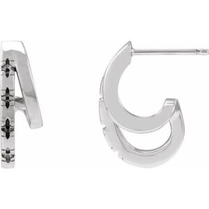 Accented Double Hoop Earrings