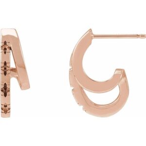 Accented Double Hoop Earrings