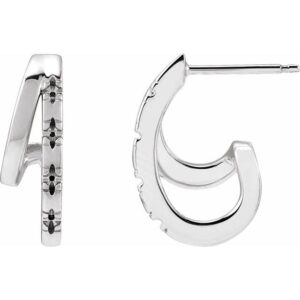 Accented Double Hoop Earrings