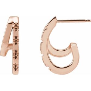 Accented Double Hoop Earrings