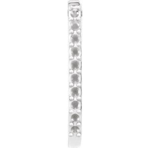Accented Elongated Hoop Earrings