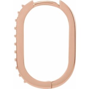 Accented Elongated Hoop Earrings