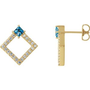 Accented Geometric Earrings