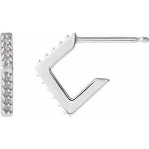 Accented Geometric Hoop Earrings