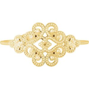 Accented Granulated Cuff Bracelet