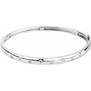 Accented Hinged Bangle Bracelet
