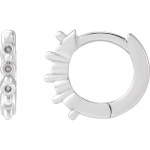 Accented Hinged Hoop Earrings