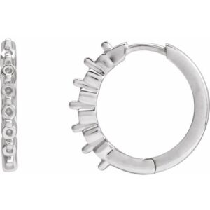 Accented Hinged Hoop Earrings