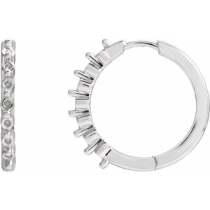 Accented Hinged Hoop Earrings