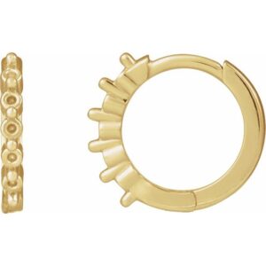 Accented Hinged Hoop Earrings