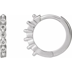 Accented Hinged Hoop Earrings