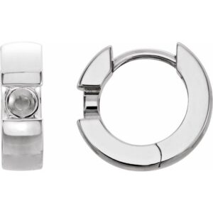 Accented Huggie Hoop Earrings