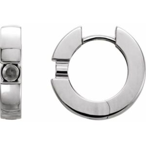 Accented Huggie Hoop Earrings