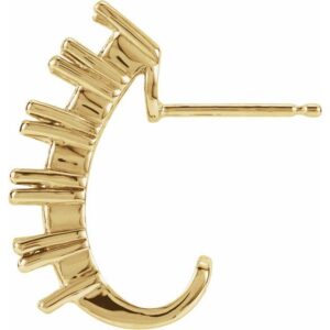 Accented J-Hoop Earrings