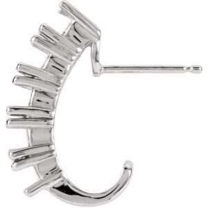 Accented J-Hoop Earrings