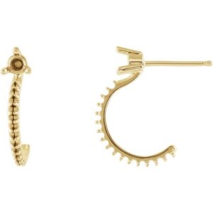 Accented J-Hoop Earrings