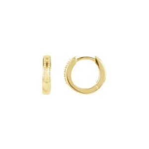Accented Milgrain Huggie Earrings