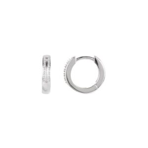 Accented Milgrain Huggie Earrings
