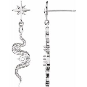 Accented Snake Earrings