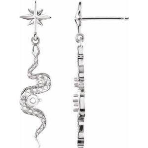 Accented Snake Earrings