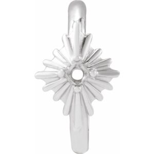 Accented Star Hoop Earrings