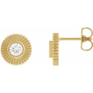 Accented Starburst Stud Earrings