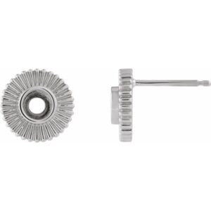 Accented Starburst Stud Earrings