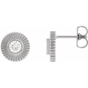 Accented Starburst Stud Earrings