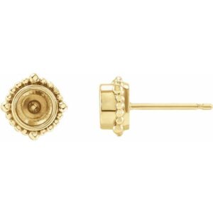 Beaded Halo-Style Stud Earrings