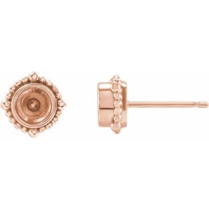 Beaded Halo-Style Stud Earrings