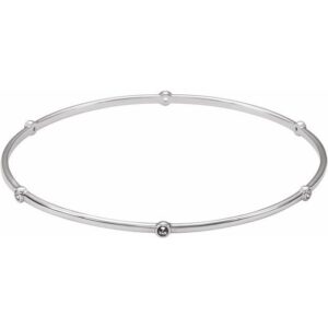 Bezel-Set Bangle Bracelet