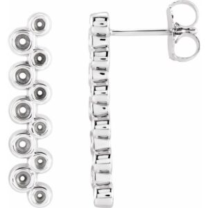 Bezel-Set Bar Earrings