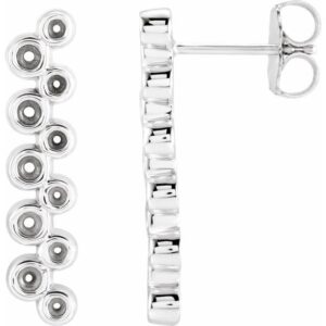 Bezel-Set Bar Earrings