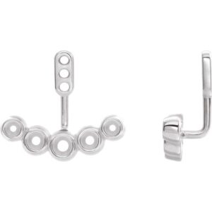 Bezel-Set Bar Front-Back Earring Jackets