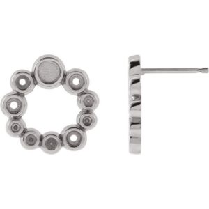 Bezel-Set Cabochon Earrings