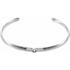 Bezel-Set Cuff Bracelet